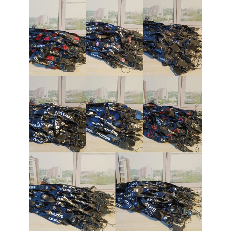สายรัดโทรศัพท์มือถือหรือตะเกียงยี่ห้อ Honda yamaha mix จํานวน 12 ชิ้น