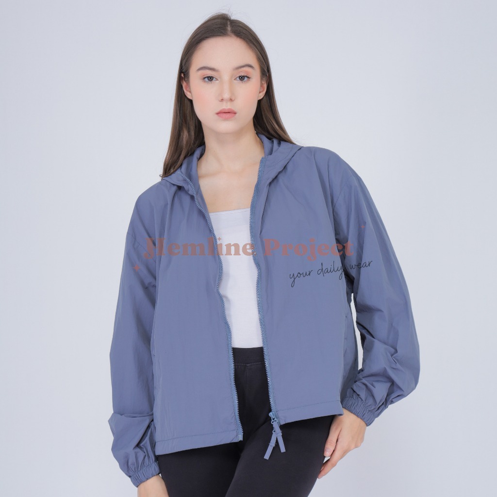 Kiyoko เสื้อแจ็คเก็ตน้ําหนักเบา - ผ้ายีนส์