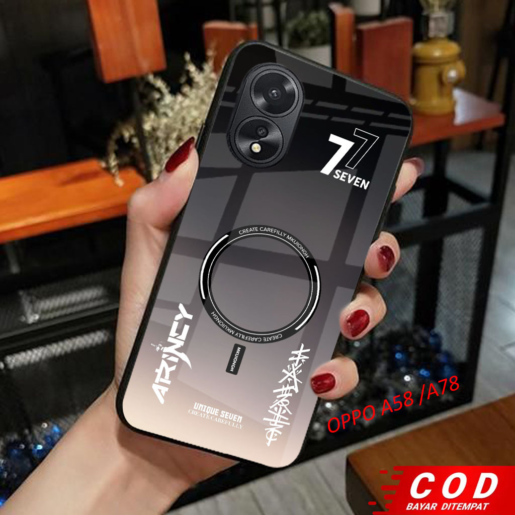 Softcase Glass Glitter สําหรับ Oppo A58 A78 ปลอก Hp Oppo A58 A78 - เคสป้องกัน Hp Oppo A58 A78 - K68