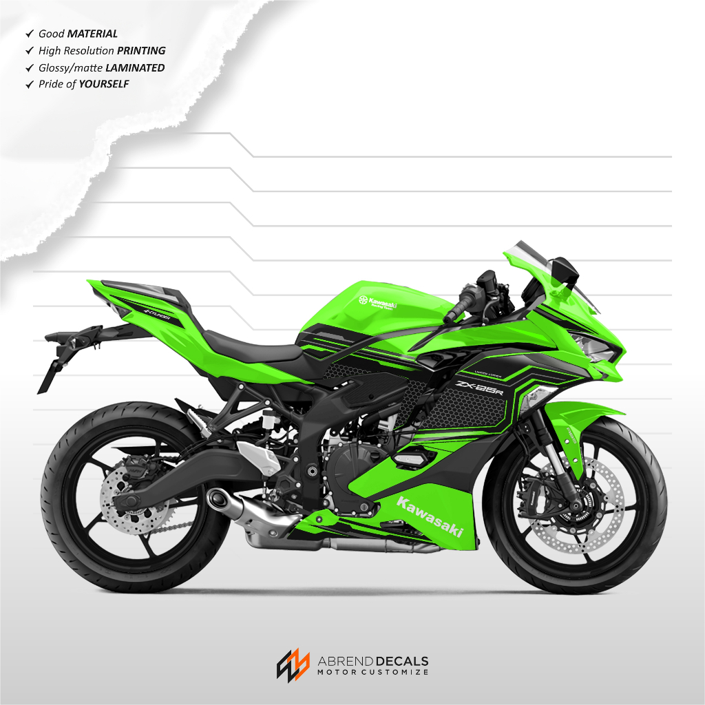 ZX25R STRIPING คาร์บอนกราฟิกหลากหลาย / KAWASAKI NINJA ZX-25R รถจักรยานยนต์สติกเกอร์ออกแบบที่กําหนดเอ