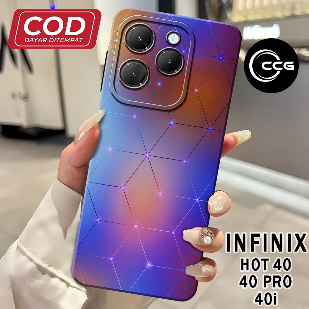 ( CCG 16 ) Softcase ซิลิโคน hp เต็มยางยืดหยุ่นสําหรับ infinix hot 40 l hot 40i l hot 40 pro Pro กล้อ