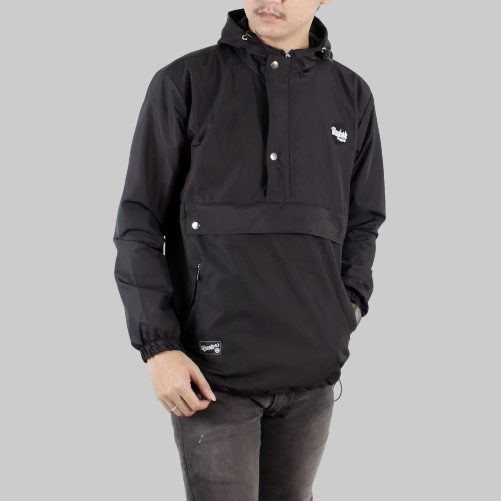 Wangkers Original Cagoule Jacket - เสื้อแจ็คเก็ตร่มชูชีพผู้ชาย Doraemon Pockets Big SIZE กันน้ําธรรมดา