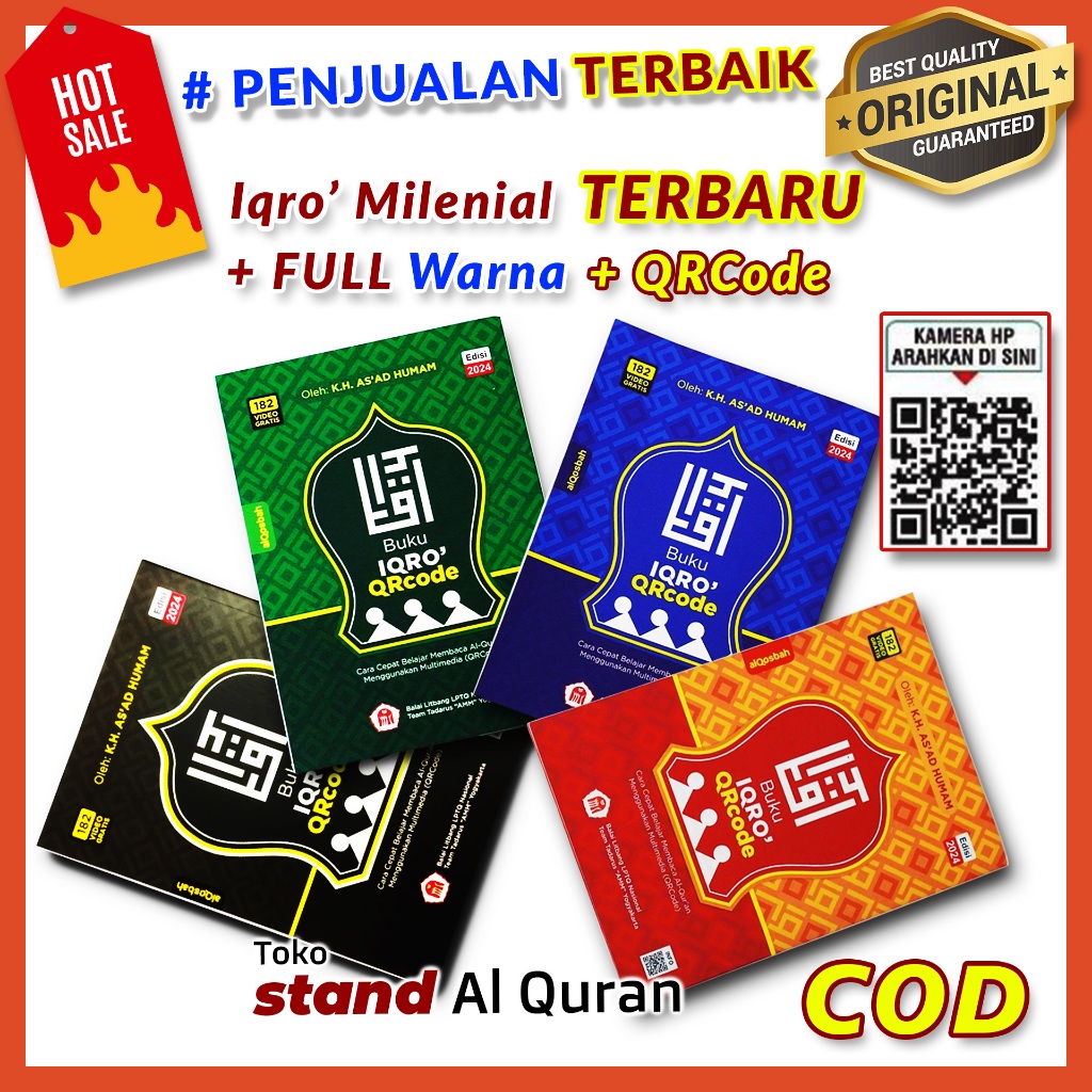 Iqro Millennial QR Code Full COLOR A5 Size - ใหม่ล่าสุด - alQosbah