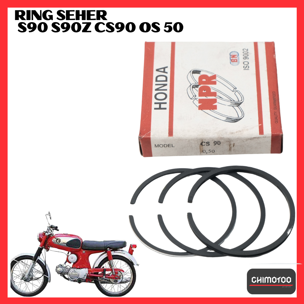 Honda S90 S 90 S90z S 90 Z Cs90 Cs 90 Os แหวนลูกสูบ Oversize ขนาด 50