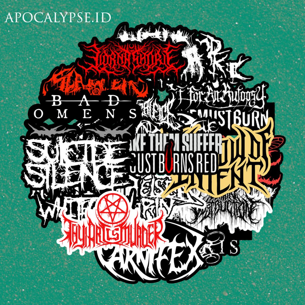 สติ๊กเกอร์แพ็ค DEATHCOORE SERIES - LORNA SHORE / WHITECHAPEL / THY ART IS MURDER / SUICIDE SILICA