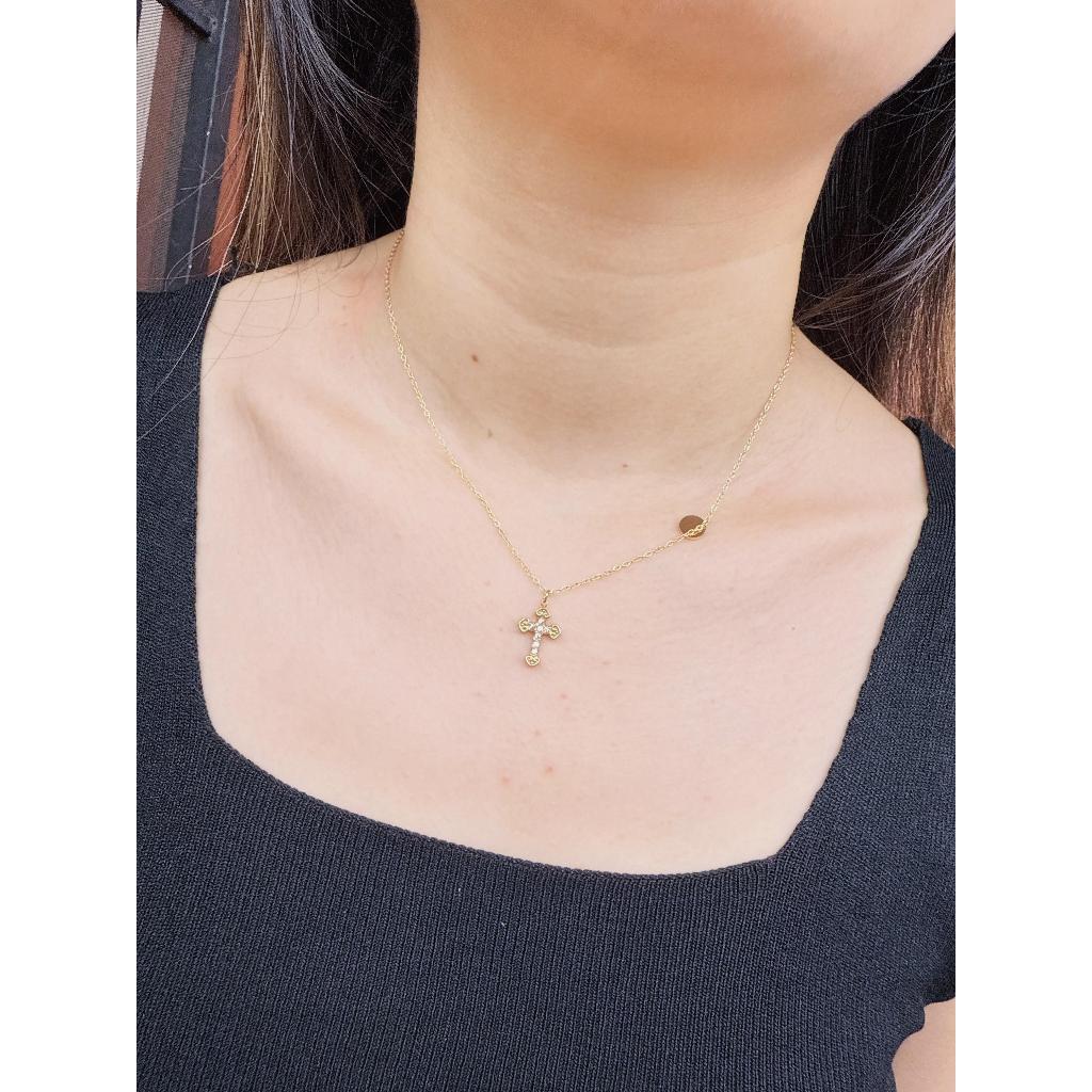 สร้อยคอไทเทเนียมสตรี / สร้อยคอไทเทเนียมเกาหลี 18k KSM001G