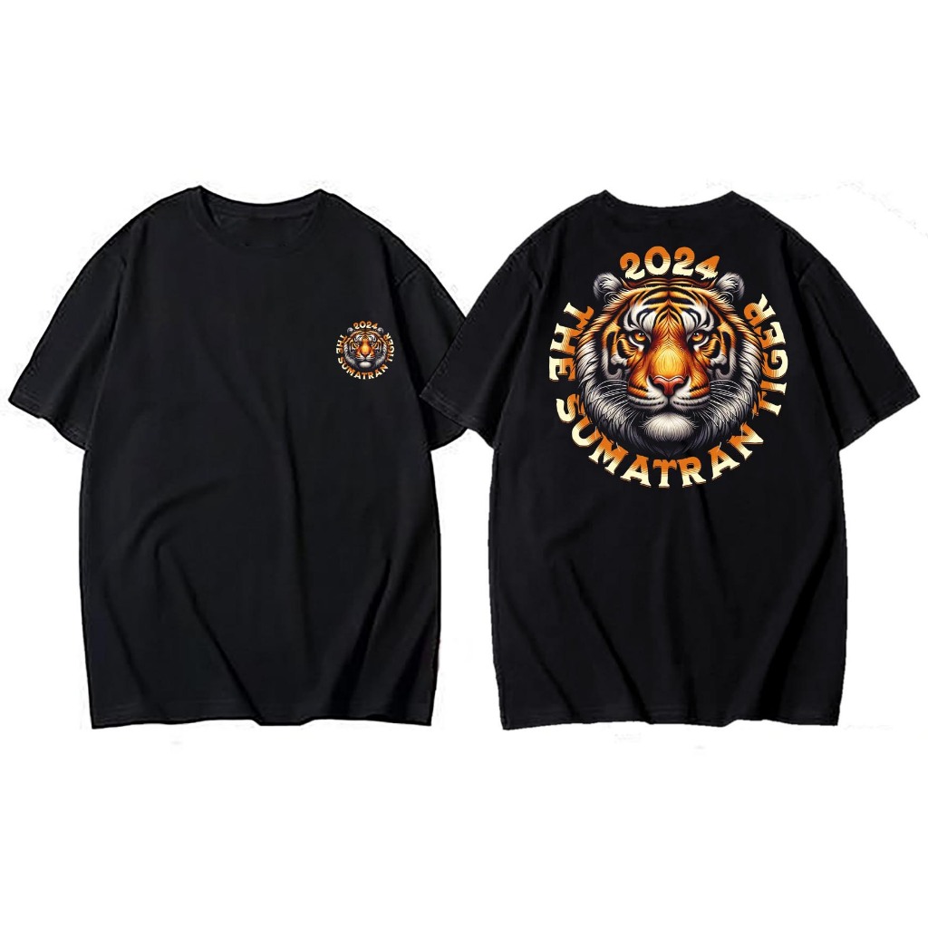 CWR_STORE Distro เสื้อยืด Unisex Top SUMATRA TIGER 24s วัสดุผ้าฝ้าย