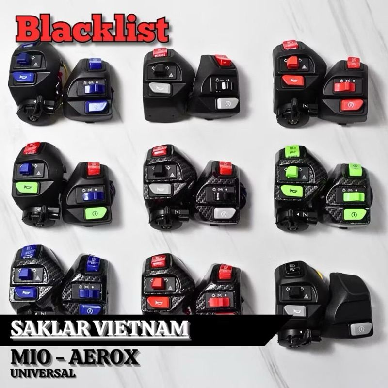 Mio Aerox ซ้ายขวาเวียดนามชุดสวิทช์เครื่องยนต์ Plus Hazard beam pass Piw Piw Aerox ใหม่ Aerox Old All Mio Mio J Mio Sporty Mio M3 Jupiter Mx