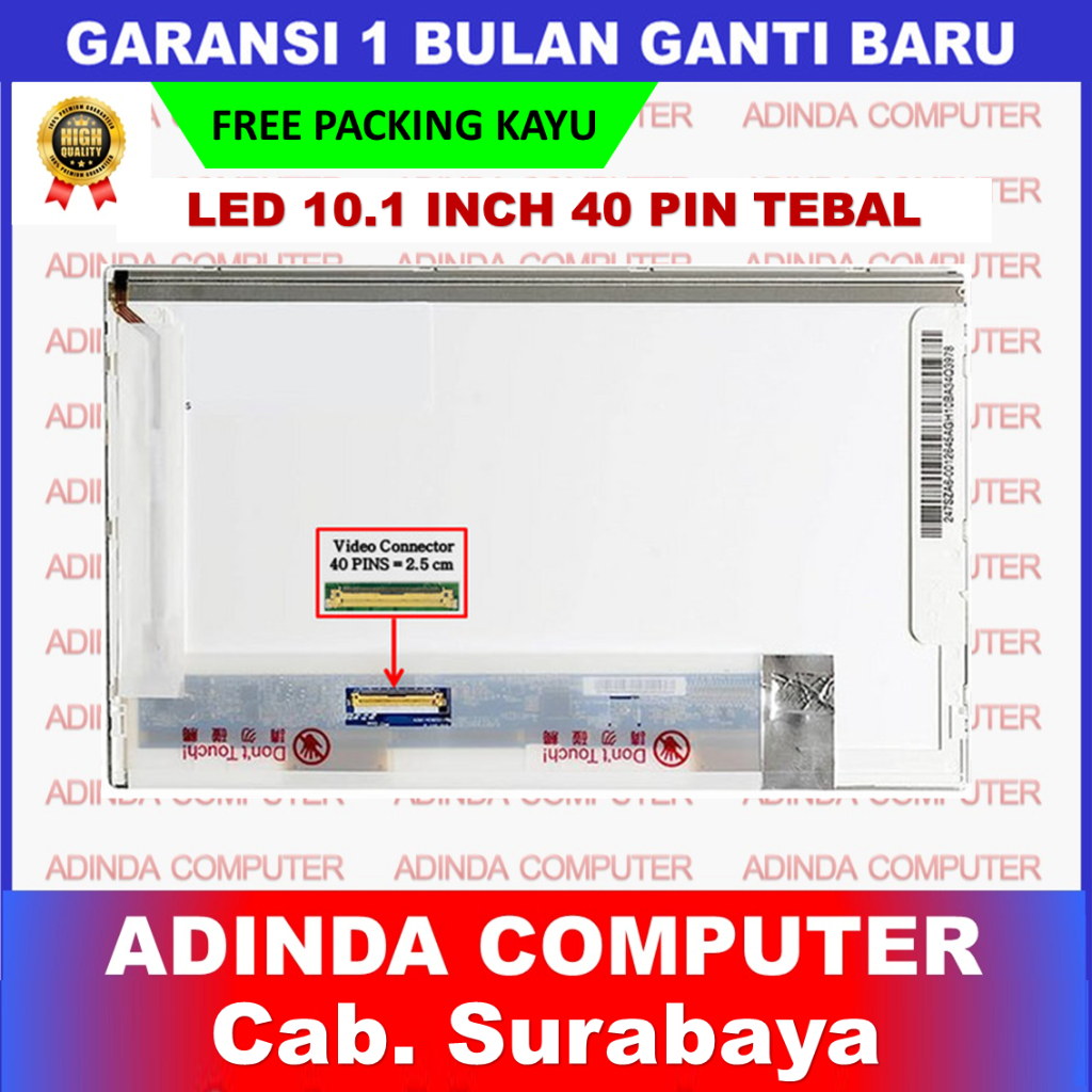 LCD LED Lenovo Ideapad S10 S10-2 S10-2C S10-3 S10-3C S10E S10G S110 ความหนา 10.1 นิ้ว 40 pin