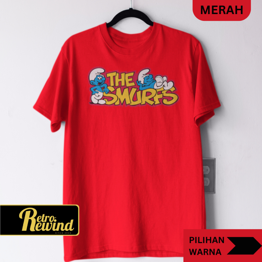 Smurf1 Comic T-Shirt Adult T-Shirt Size S - 7XL Big Size Jumbo and Childrens T-Shirt Size XS - XL (อ