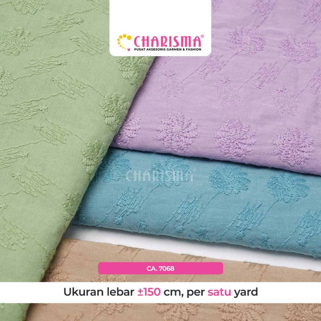 KATUN Charisma Allover ผ้าปัก CA 7068 - ผ้าปักสําหรับเสื้อผ้า / ผ้าฝ้ายทั้งหมด / กว้าง 150CM / ราคาต่อ 1 หลา (90cm)