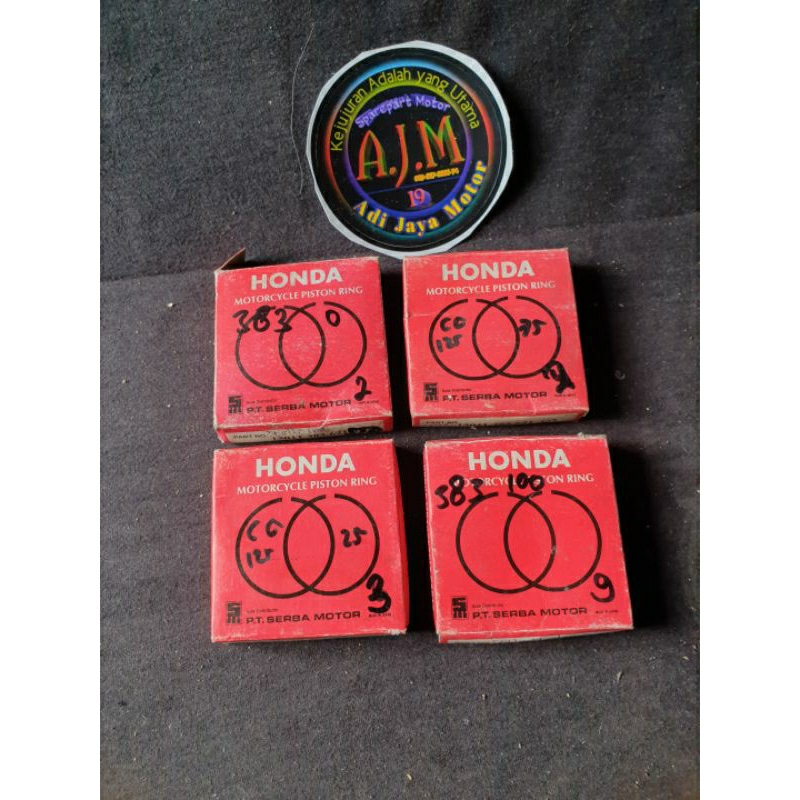 แหวนลูกสูบ Seher Cg125 Cg 83 Os Oversize Zero Std 25 75 100 หายาก