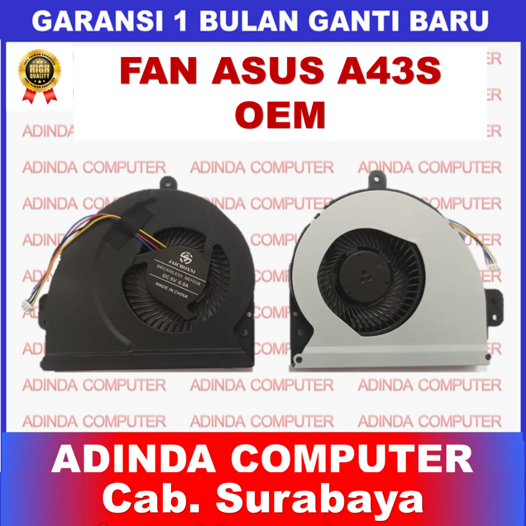 พัดลมระบายความร้อน ASUS A43 A43s K43 K43s X43 X43s X53