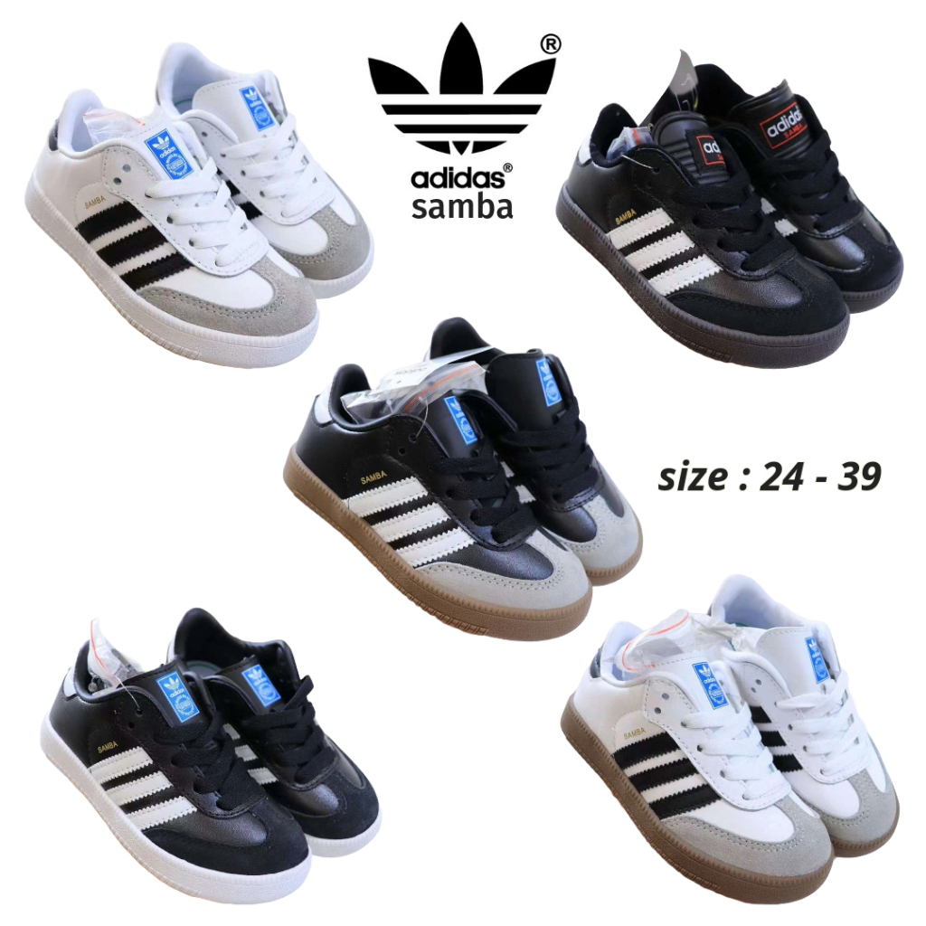 Adidas / ADIDAS Samba รองเท้าผ้าใบเด็ก / Slip On Kids / รองเท้าเด็ก / รองเท้า ADIDAS / รองเท้าเด็ก A