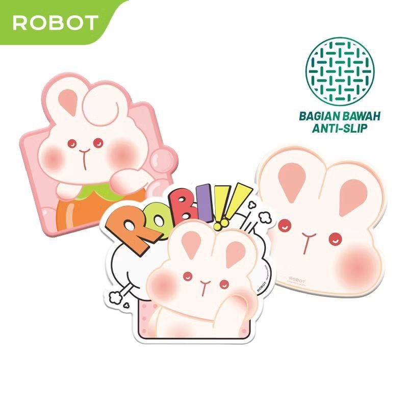 EL* ROBOT Mousepad RP07 รูปกระต่ายน่ารัก วัสดุ PU กันลื่นต้นฉบับ