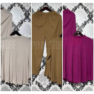 Atachi Setelan Rib Knit Wanita/Baju Atasan/Setelan Wanita Dewasa Polos