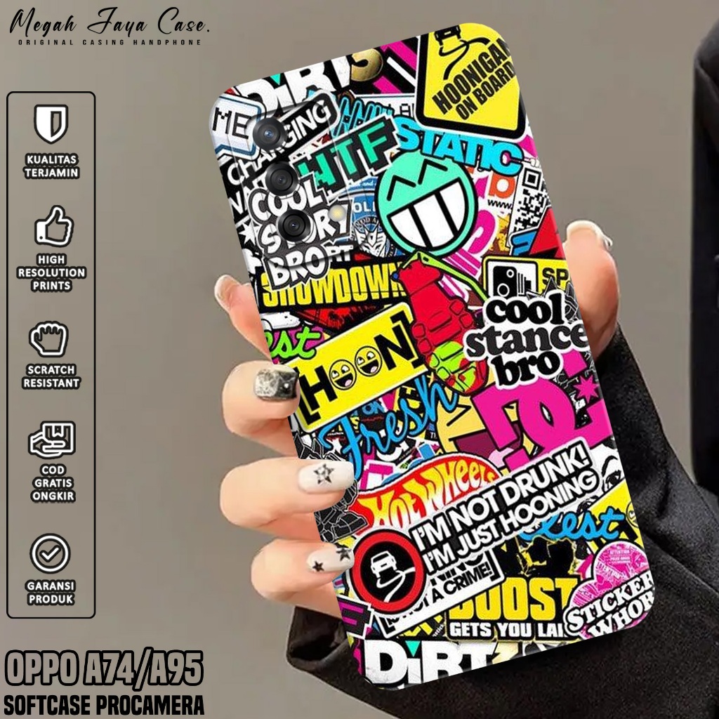 Softcase Oppo A74 / A95 4G - เคส Hp Oppo A95 / A74 4G Motif GRAFF - Silicone Hp Oppo A95 - เคส Hp Op