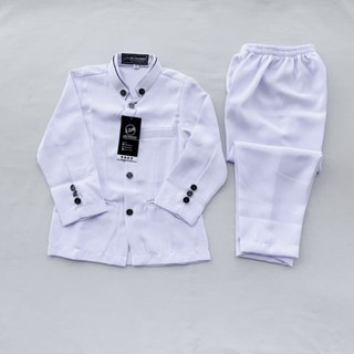 Baju Koko Anak Jasko Polos Anak Setelan Koko Anak Model Double Kerah Bahan Besway Premium