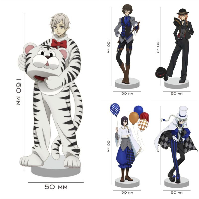 Bungou STRAY DOGS ACRYLIC STANDEE II / รูป STANDEE รูปปั้นอนิเมะ BUNGOU สุนัข BSD II