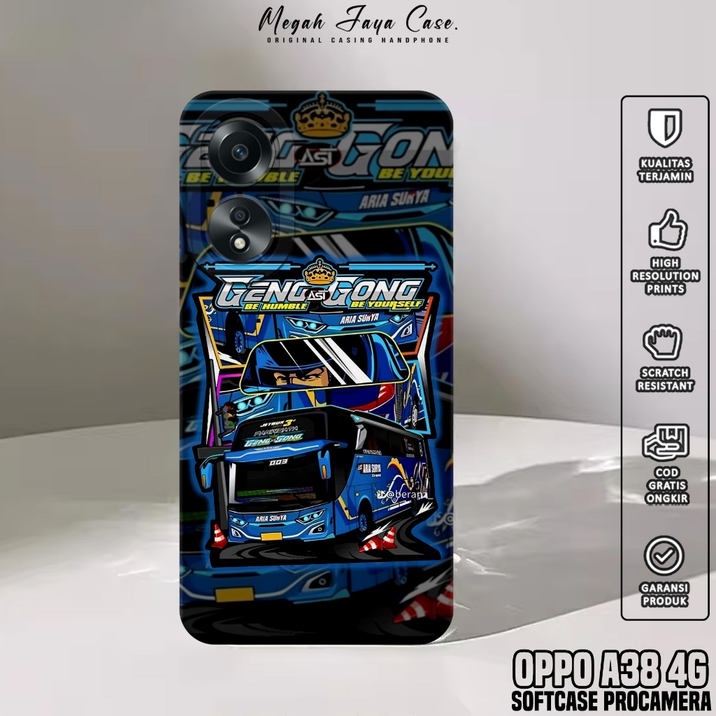 HP Oppo A38 4G Softcase - Oppo A38 4G Casing with TELOLET BUS Motif - เคสโทรศัพท์ Oppo A38 4G - เคสโ