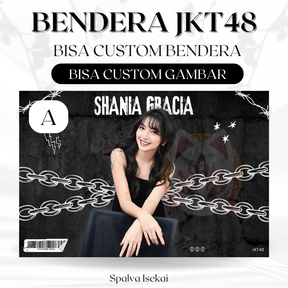 JKT48 GRACIA CI GRE Flag / JKT48 Flag / JKT48 ธงอเมริกัน / พรม JKT48 / พรม JKT48