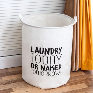 Keranjang Laundry Lipat Canvas Tempat Penyimpanan Baju Cucian Pakaian Laundry Basket Bag