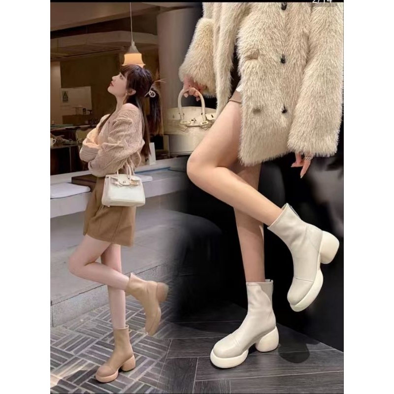 BOOTSWOMEN รองเท้าหนังผู้หญิงเกาหลี B88