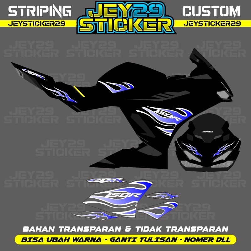 แถบสะท้อนแสง CBR 150R K45R API CUSTOM AS YOU LIKE