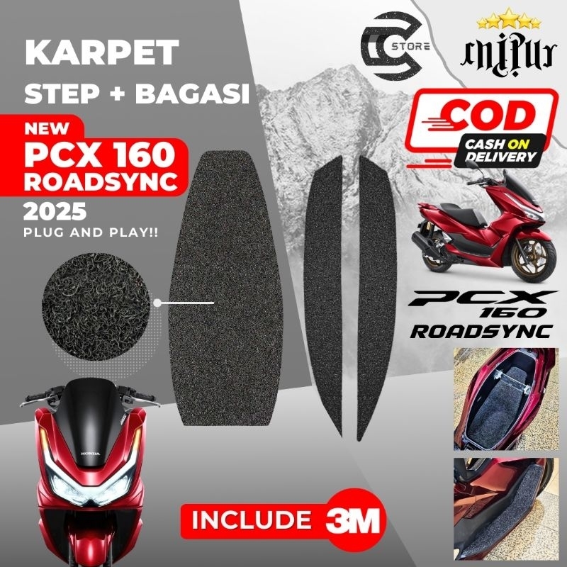 PCX 160 2025 พรมท้ายรถ + PCX 160 ROADSYNC Step Floor / PCX 160 roadsync PCX 160 2025 พรมก๋วยเตี๋ยว