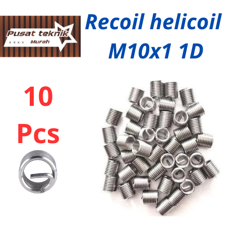 10 ชิ้น Recoil Helicoil M10x1 1D Recoil Helicoil Verbos เสียหายซ่อมด้าย