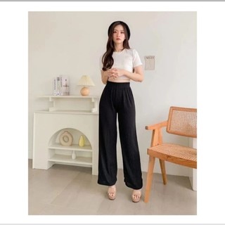 CELANA KULOT RAJUT WANITA RIB KNIT PREMIUM HIGHWAIST / BIGSIEZE / JUMBO / DAILY CASUAL
