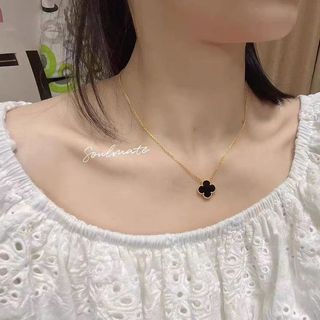 Kalung Titanium Kalung Wanita Kalung Semanggi Anti Karat Anti Luntur Kalung Clover Kalung Clover