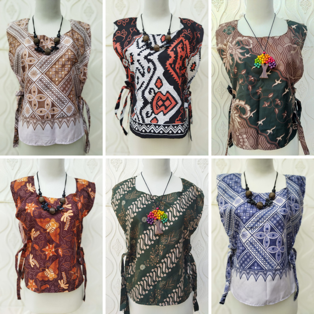 Katun Pay on the spot เสื้อกั๊กด้านนอก Batik เสื้อกั๊กสําหรับผู้หญิงโมเดิร์นชาติพันธุ์ผ้าฝ้ายพรีเมี่