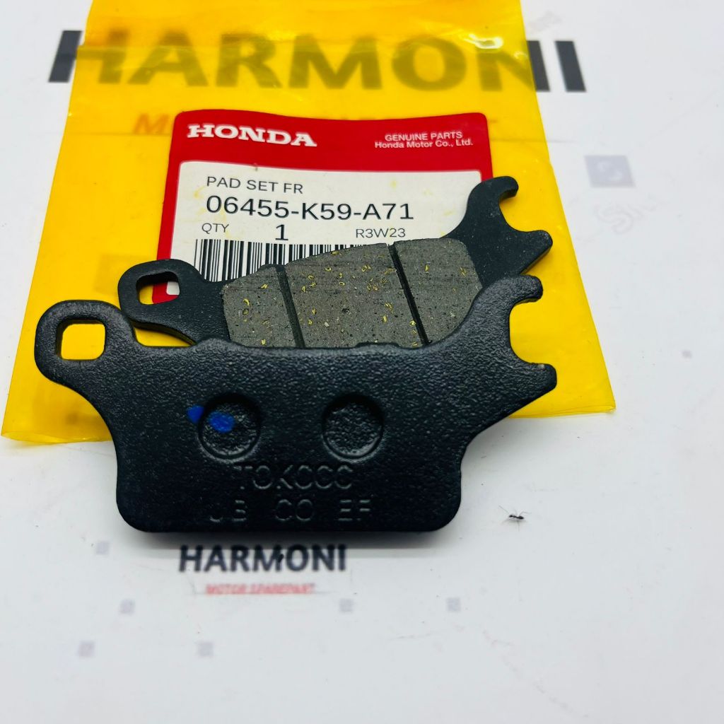 06455-K59-A71 ผ้าดิสเบรคหน้าสําหรับ Genio Vario 150 LED 2018, original Thailand K59