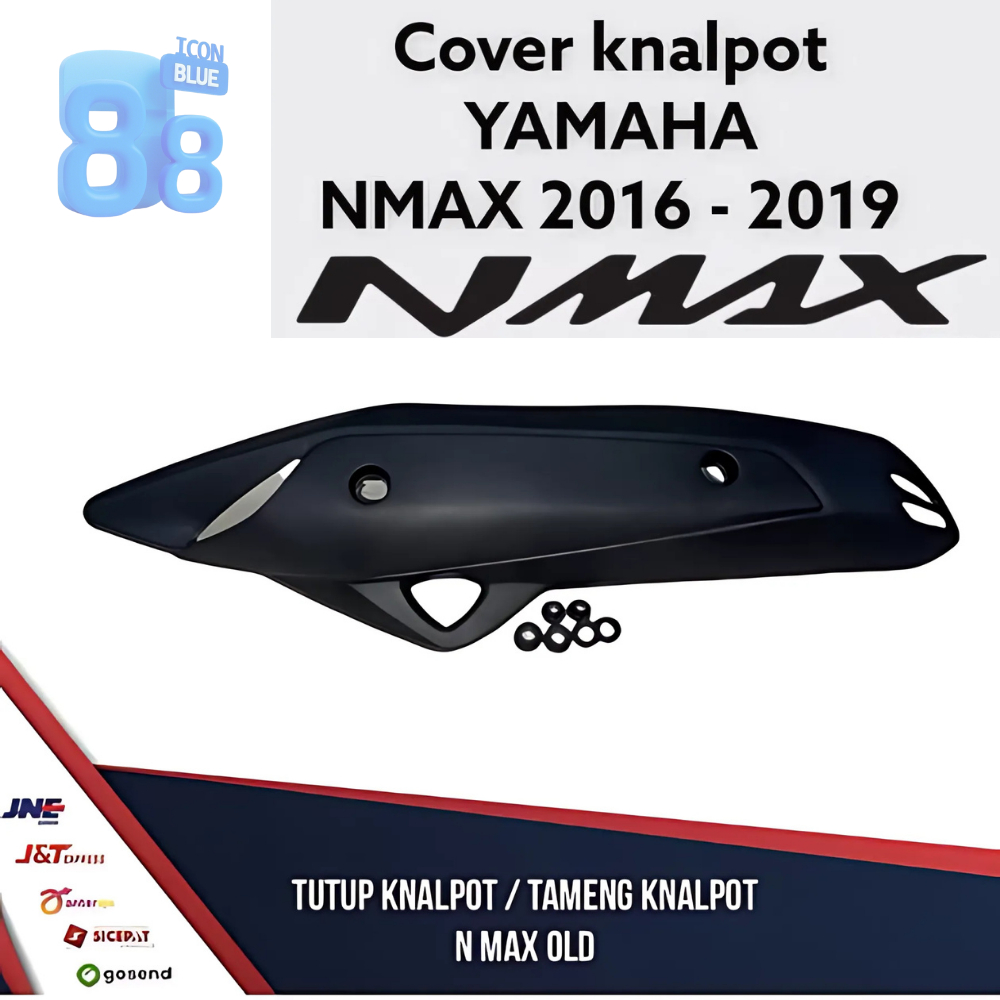 ฝาครอบบังลมท่อไอเสีย Iconblue88 NMAX / yamaha Nmax ครอบท่อไอเสียเก่า 2016 - 2019 / Nmax ท่อไอเสีย เนื้อหนากันแตก