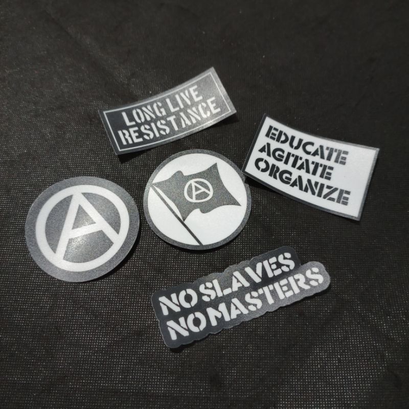 สติ๊กเกอร์ไวนิล Rebellion กันน้ํา Anarchy Activist