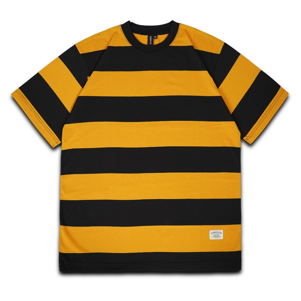 Rown Division Rown Division เสื้อยืดลาย || แถบเสื้อยืดสีเหลืองสีดํา Saturnus