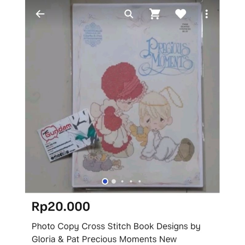 หนังสือปักครอสติภาพกระจายโดย Gloria และ Pat Precious Moments 38 หน้า - รูปที่ 4