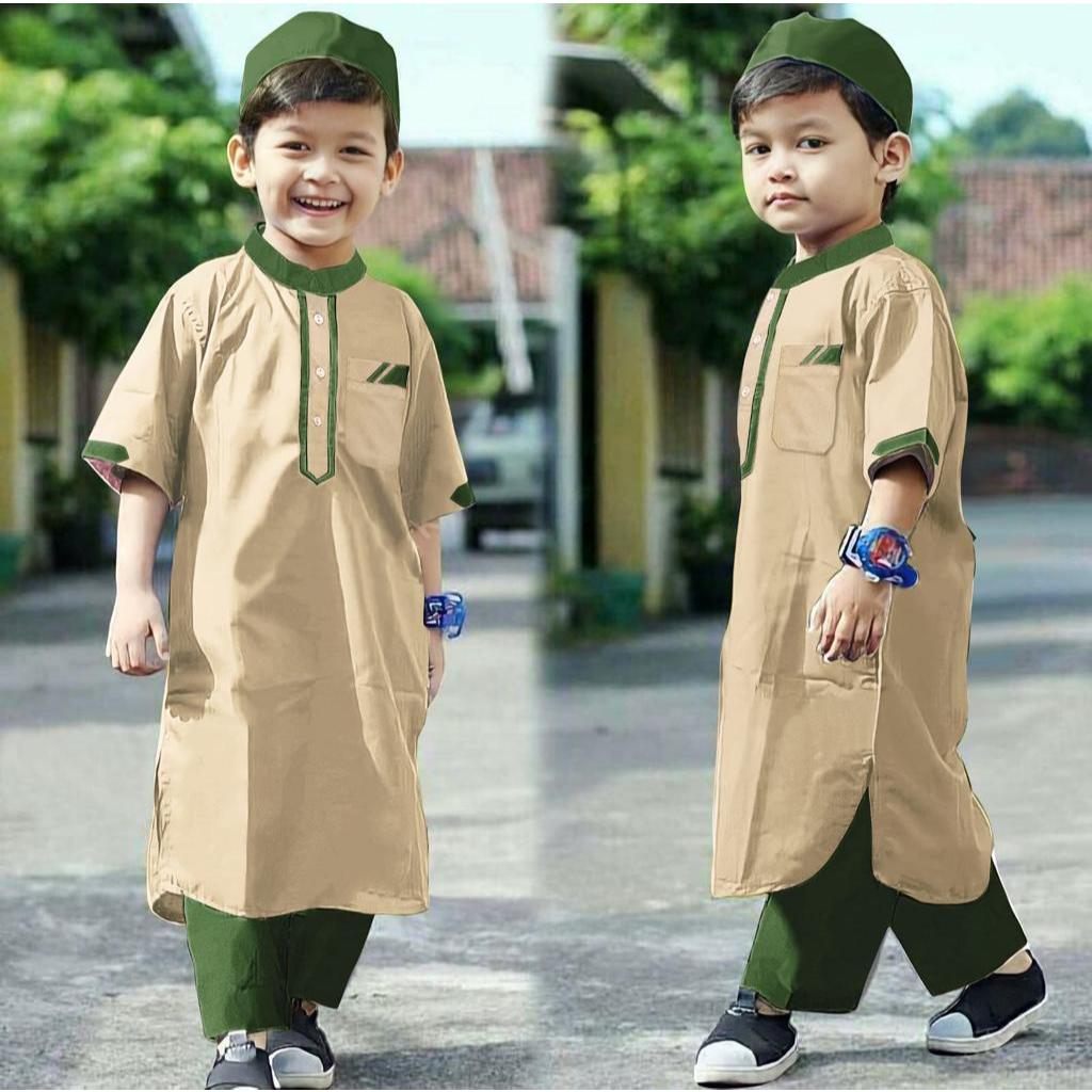 เสื้อผ้ามุสลิม/ko ชุด SULTAN ROBE สําหรับเด็กผู้ชายสําหรับอายุ 1-10 ปี