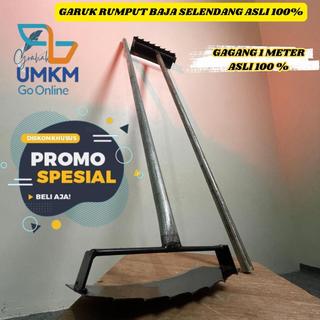 Cangkul Rumput / Cangkul Gulma Gagang 1 Meter Bahan Gergaji Selendang - Garukan Rumputa