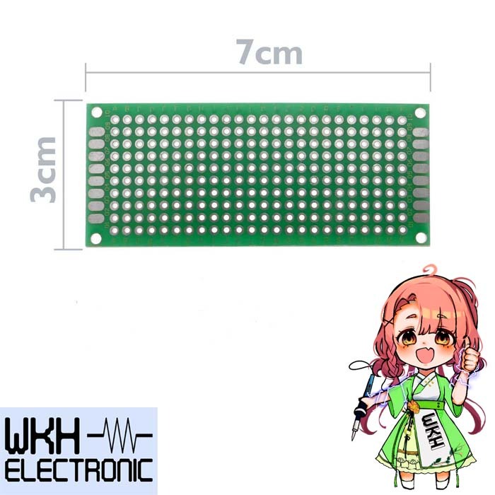 PCB Hole 3x7 ซม.Double Layer Fiber Matrix Circuit Board สองด้าน 3x7 PCB dot matrix Dual Layer