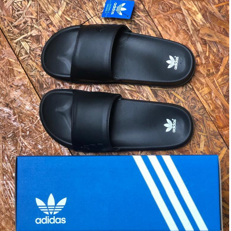 Hitam Id Sport Fashion - รองเท้าแตะขนาดใหญ่ 46 47 48 49 50 รองเท้าแตะจัมโบ้ผู้ชายผู้หญิง 44-49 สีดําเต็ม adidas