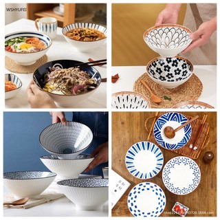 HHS - Mangkok Ramen Mangkok Keramik Jepang Seri Yamada Mangkok Ramen Keramik