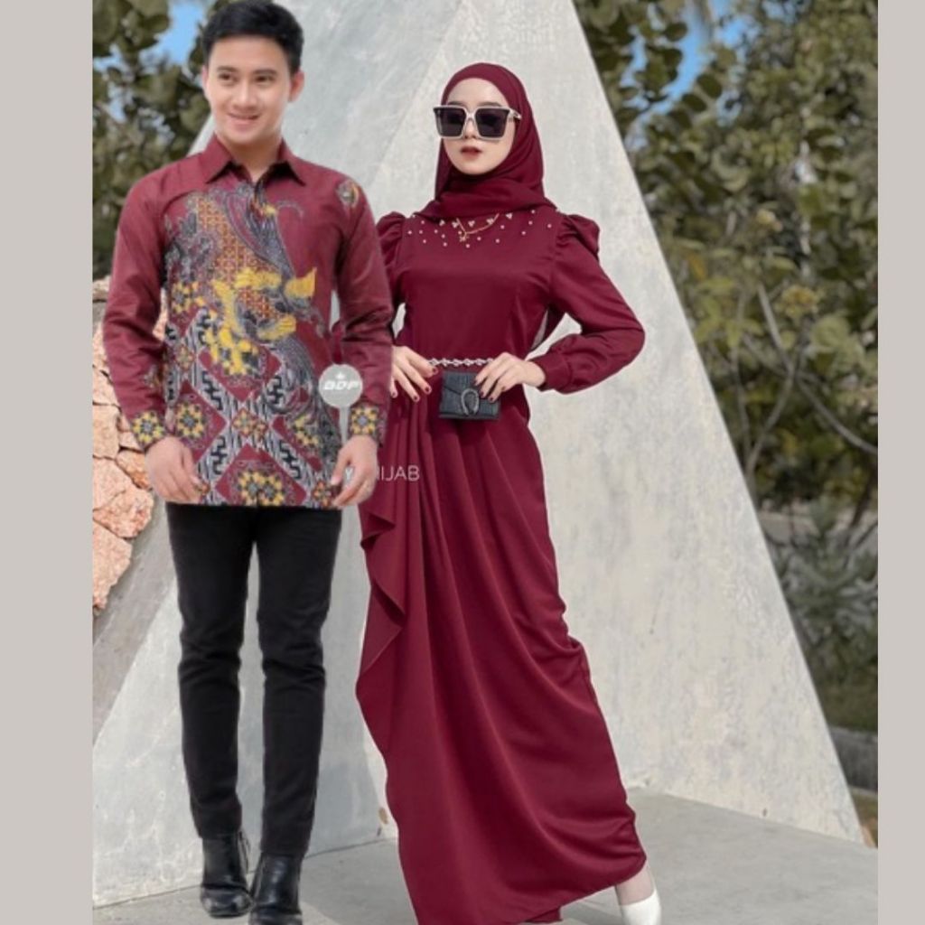 คีมจา | Couple Eid 2025 ชุดเดรส Adora สําหรับคู่รักร่วมสมัย | เสื้อคู่และเดรส | Adora คําเชิญผ้าบาติ