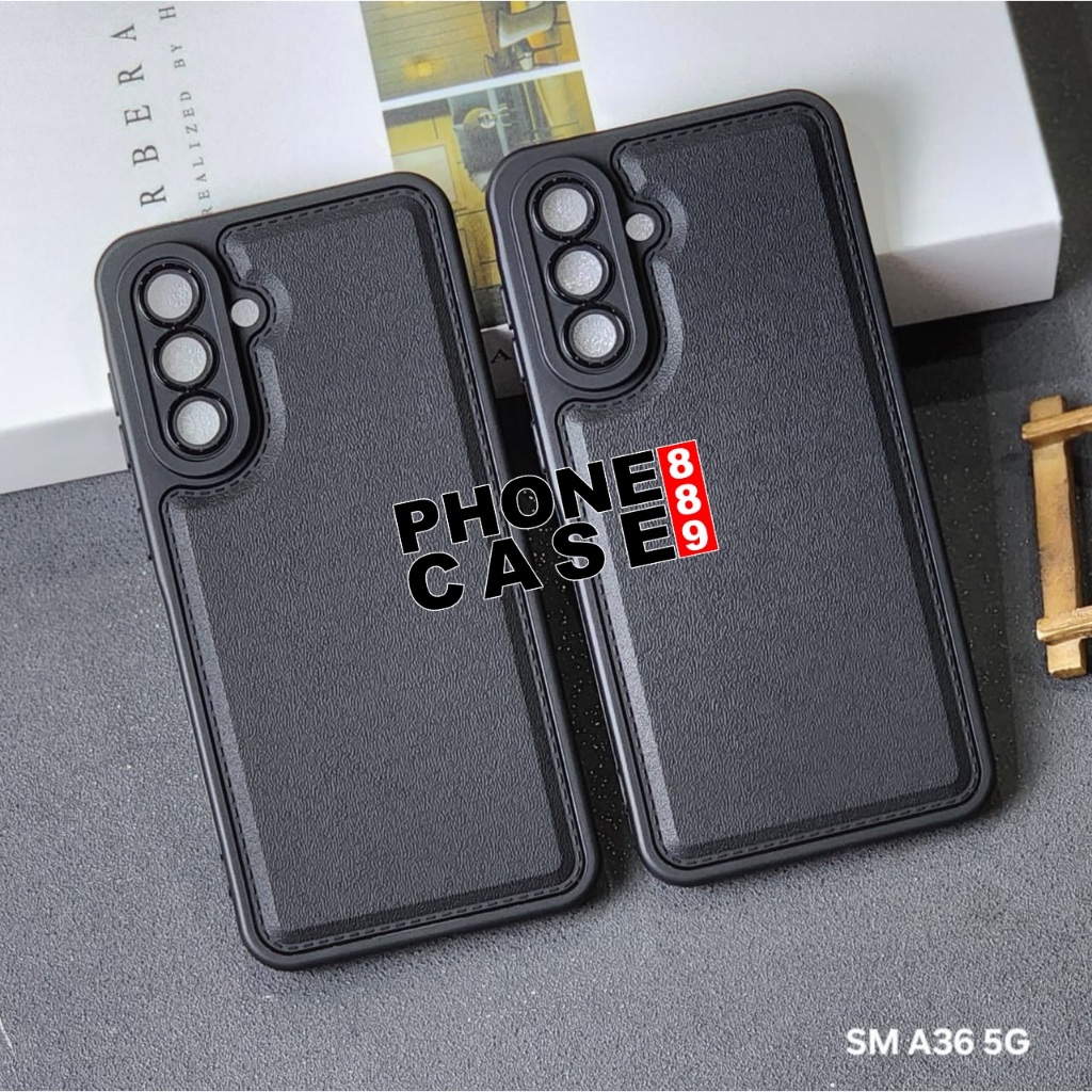 SAMSUNG A36 CASE LEATHER PRO BLACK CASE BLACK SAMSUNG A36
