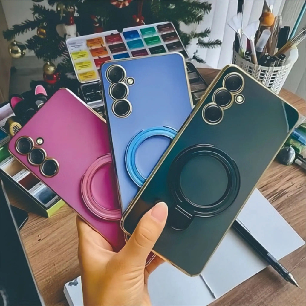 เคส SAMSUNG A16 A06 A26 A36 A56 Softcase ชุบฟรีแหวนที่วางแม่เหล็ก