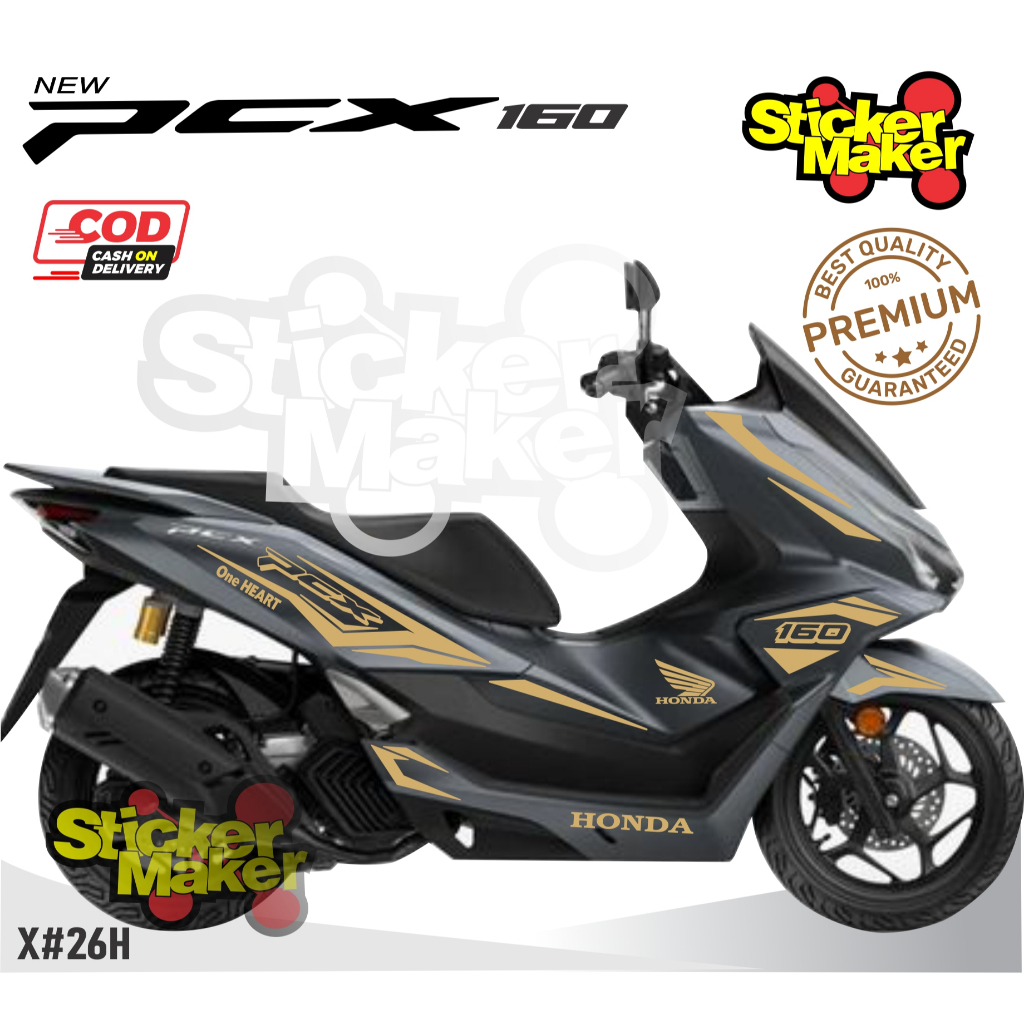 สติ๊กเกอร์ pcx 160 ใหม่ 2025 (STICKER CUTTING pcx 2025) / คิ้วยึดตัวถังสําหรับฮอนด้า pcx 160 ใหม่ 20