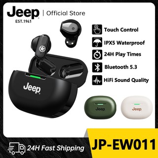 Jeep EW011 Earphone TWS Bluetooth 5.3 HiFi Stereo - Tahan Air IPX5, Mode Gaming Latensi Rendah, Headset Wireless Nyaman untuk Olahraga & Gaming