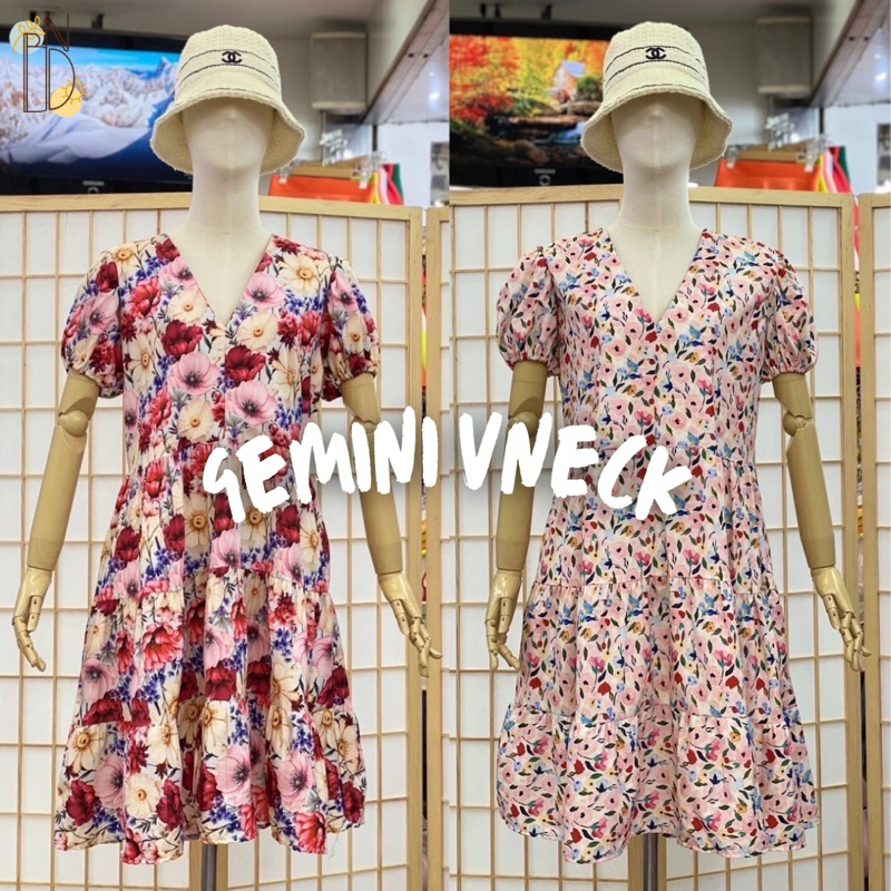 ชุดเดรสผู้หญิง Gemini vneck / bkk