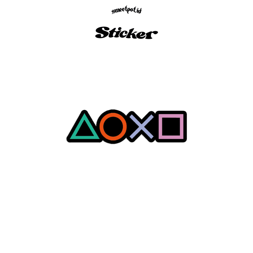 สติ๊กเกอร์ AESTHETIC "PLAYSTATION BUTTON (ICON)" / สติ๊กเกอร์หมวกกันน็อค / สติ๊กเกอร์แบรนด์ท้องถิ่น 